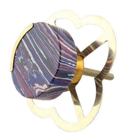 Purple Texture Stone Brass Cabinet knob